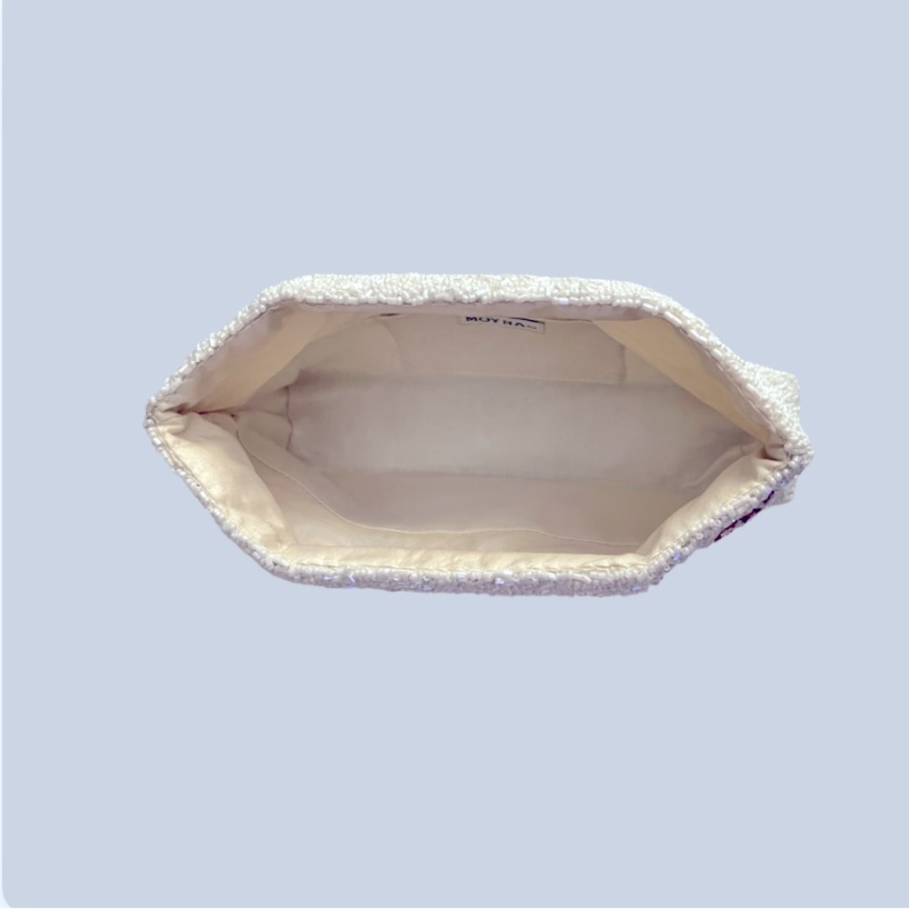 Moyna White and Red Beaded Clutch - Picture 6 of 12